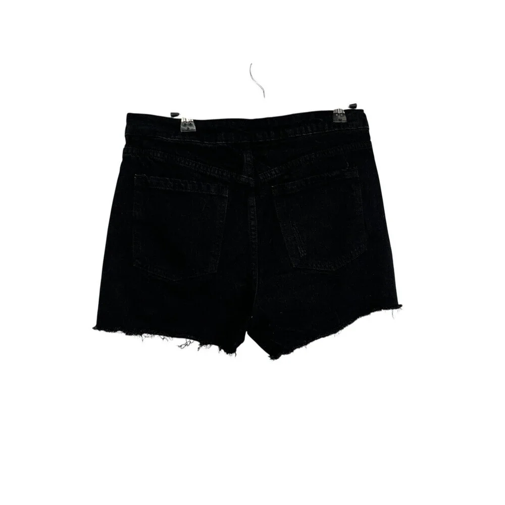 Hot Topic Shorts Women's Size 3 Black Distressed Cotton Blend
